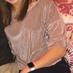 Blush Velvet Top